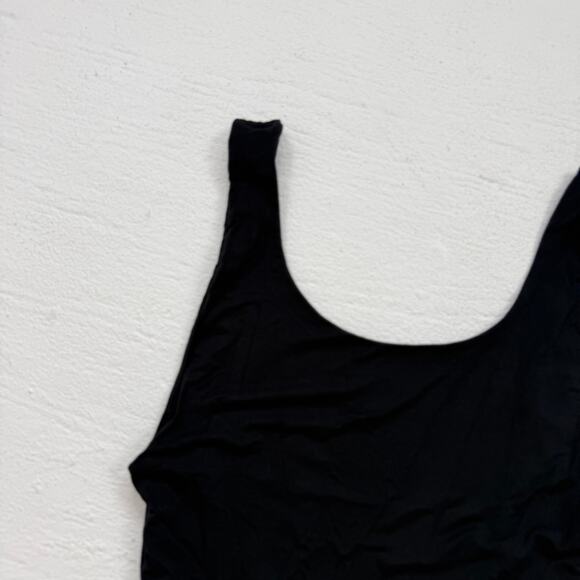 Sam Edelman Black Bodysuit S Open Back Double Lined Super Stretchy Scoop Neck - Picture 2 of 9